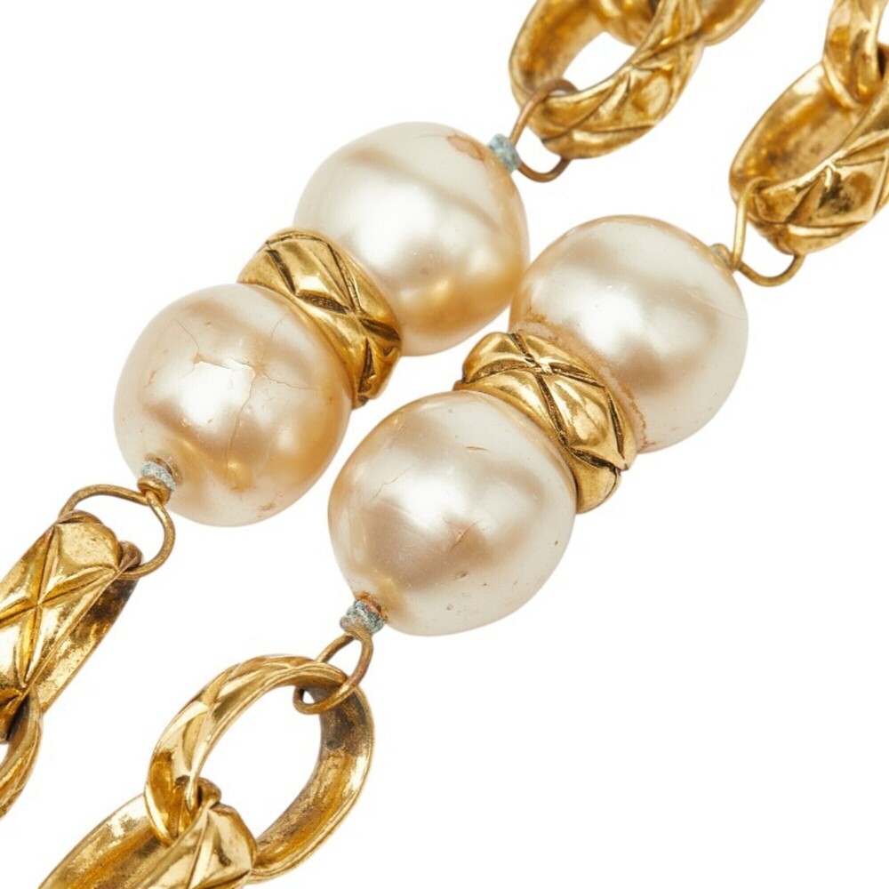 CHANEL Gold Pearl Necklace - Picture 5 of 7